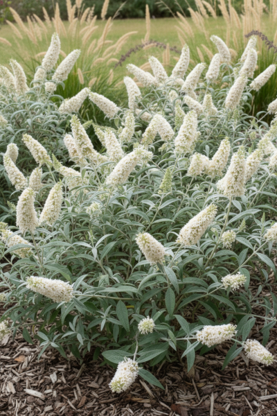 Buddleja 'White Ball' struik